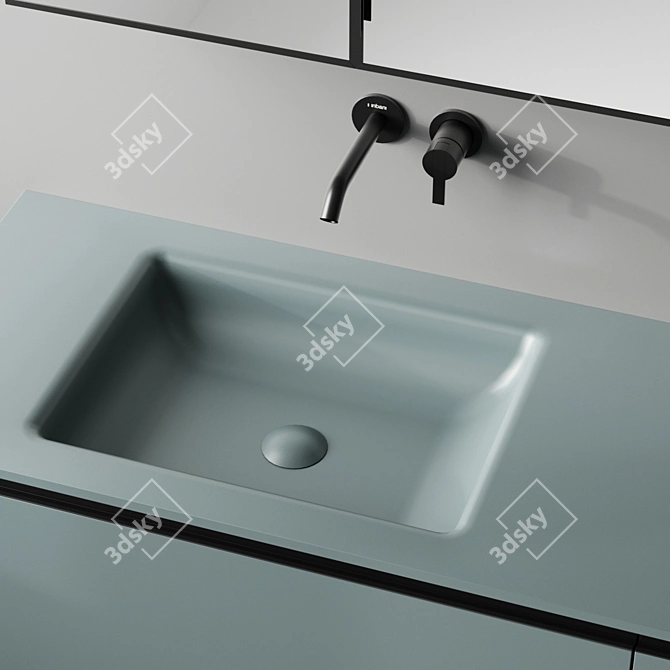 Strato Collection: Elegant Bathroom Fixture 3D model image 4