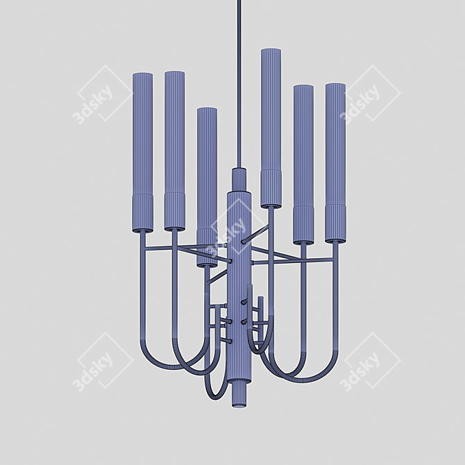 Elegant Gala Pendant Light 3D model image 3