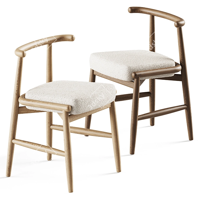 Elegant Emilia Chair: Meridiani 3D model image 2