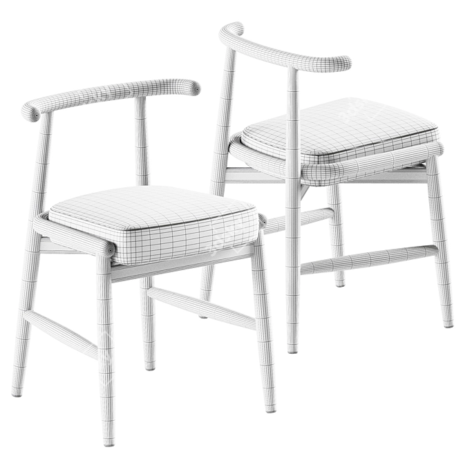 Elegant Emilia Chair: Meridiani 3D model image 3