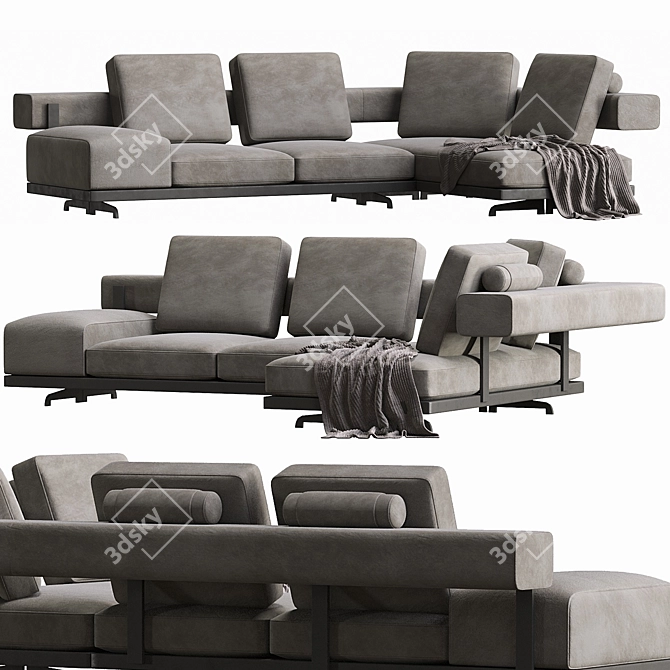 Elegant Wing Sofa - Flexform 3D model image 1