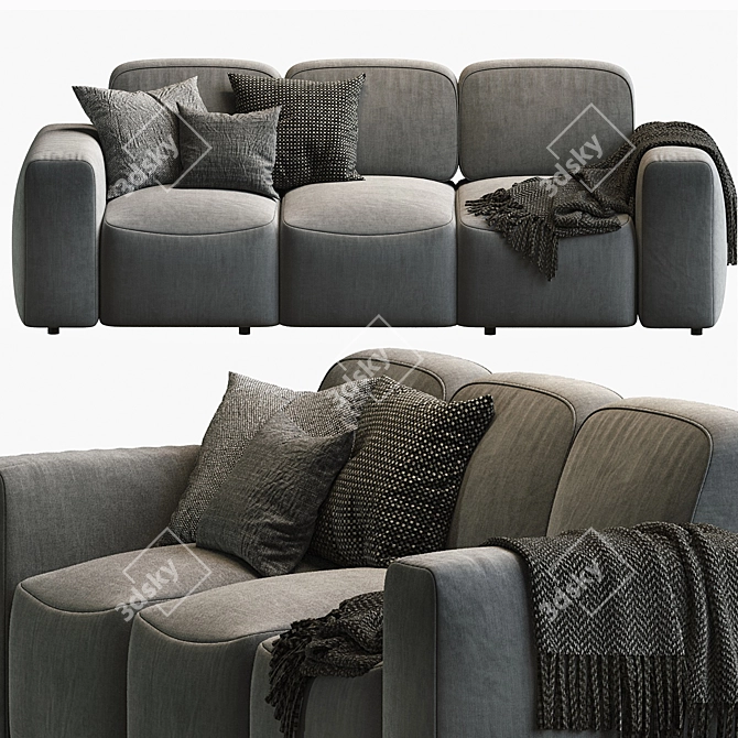 Sleek Sietl Xoff Sofa 3D model image 2