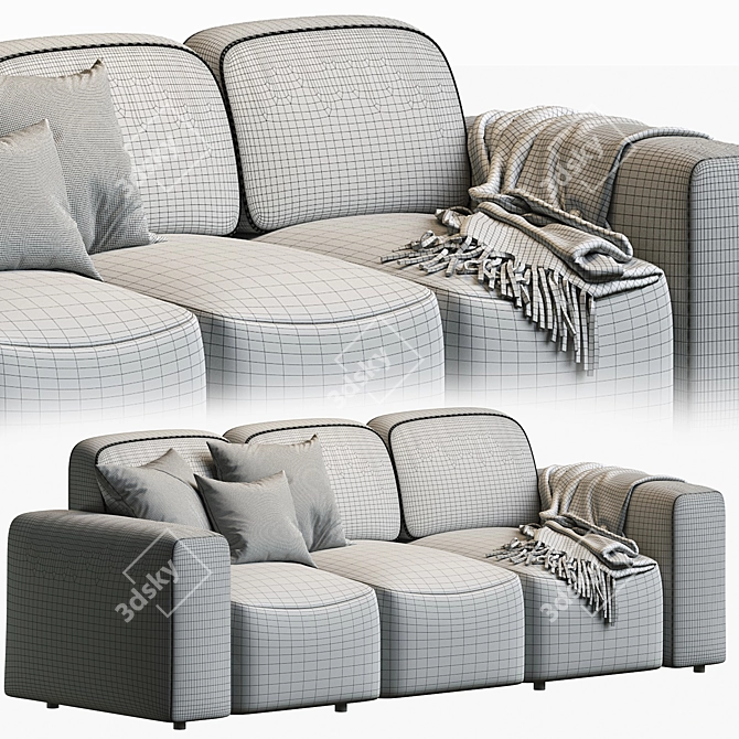 Sleek Sietl Xoff Sofa 3D model image 4