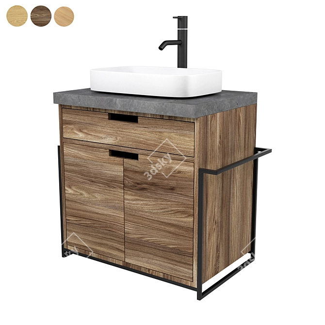 Corona Sink Cabinet with Unwrap UVW - High Quality 3D Model 3D model image 8