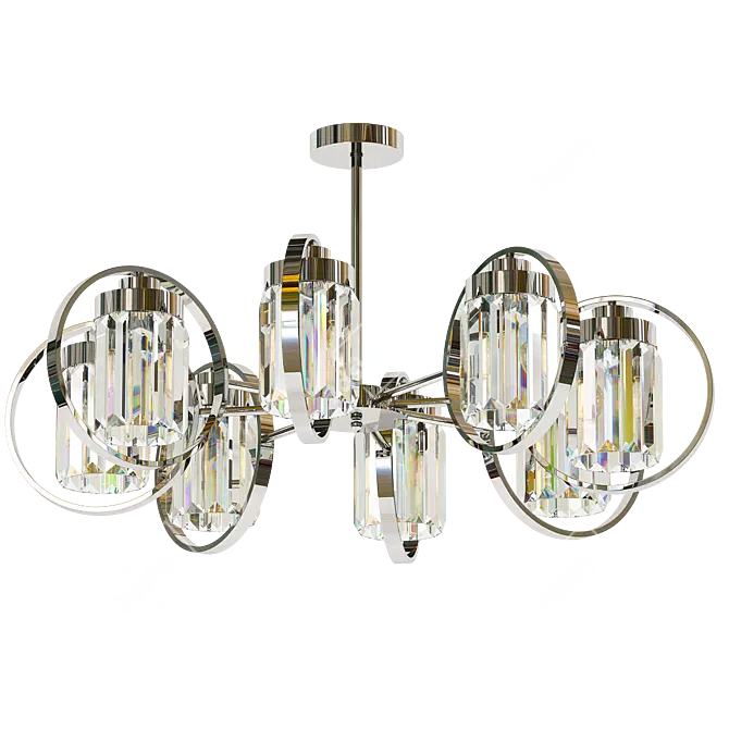 Modern Wi-Fi Controlled Ceiling Chandelier 3D model image 1