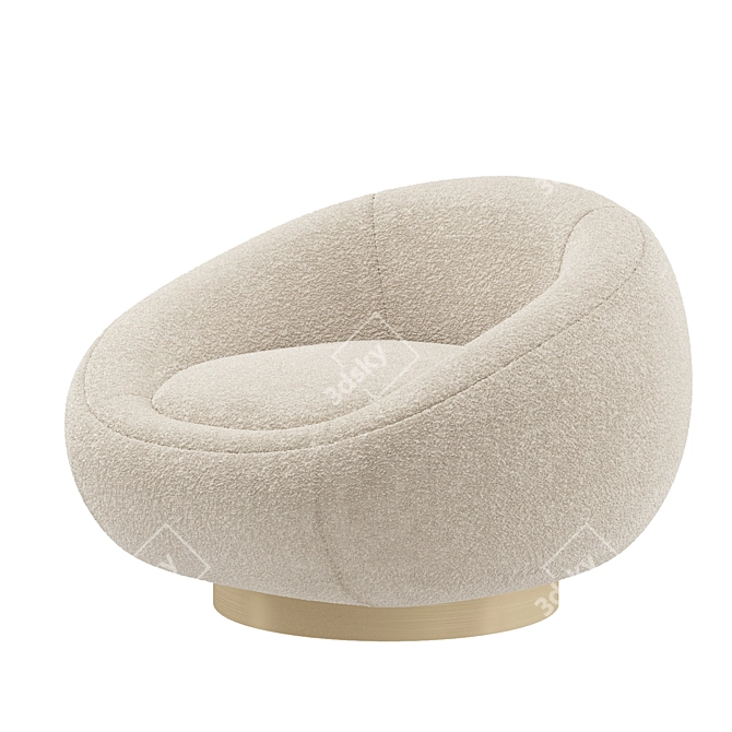 Elegant Swivel Chair: Eichholtz Bollinger 3D model image 3
