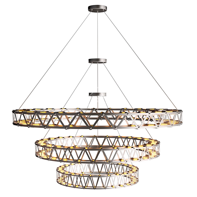 Elegant Eiff Pendant Light 3D model image 1