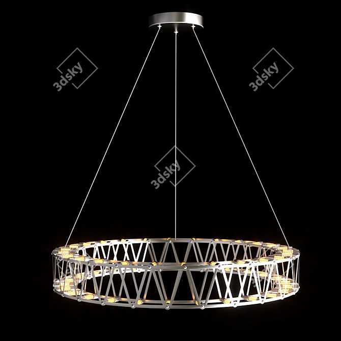 Elegant Eiff Pendant Light 3D model image 3