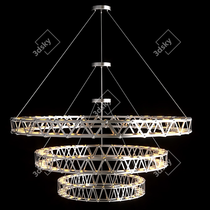 Elegant Eiff Pendant Light 3D model image 4