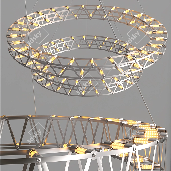 Elegant Eiff Pendant Light 3D model image 5