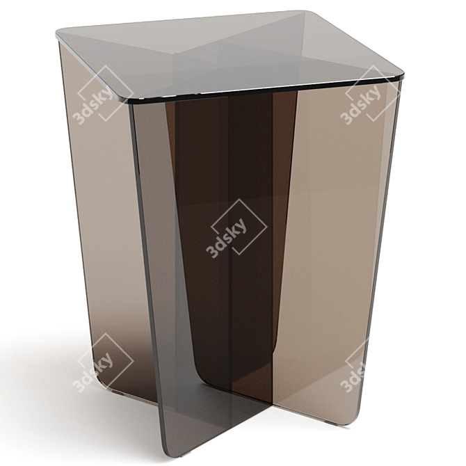 Sleek Glass Coffee Table Oki 3D model image 3