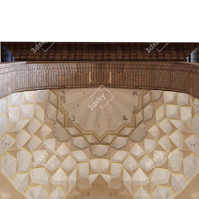 Vintage Islamic Turkish Arch Muqarnas Set 135 3D model image 4