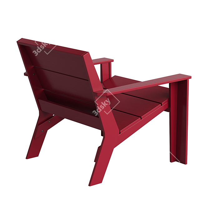 Réphir LA REDOUTE Adirondack Armchair: Timeless Comfort for Your Outdoor Space 3D model image 5