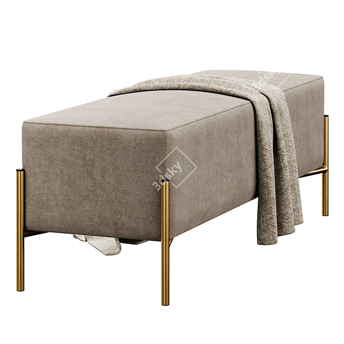 Ivor Upholstered Bench: Sophisticated and Stylish 3D model image 5