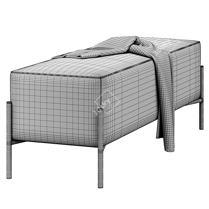 Ivor Upholstered Bench: Sophisticated and Stylish 3D model image 6