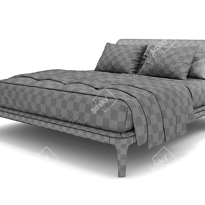 Elegant Kelly Poliform Bed 3D model image 3
