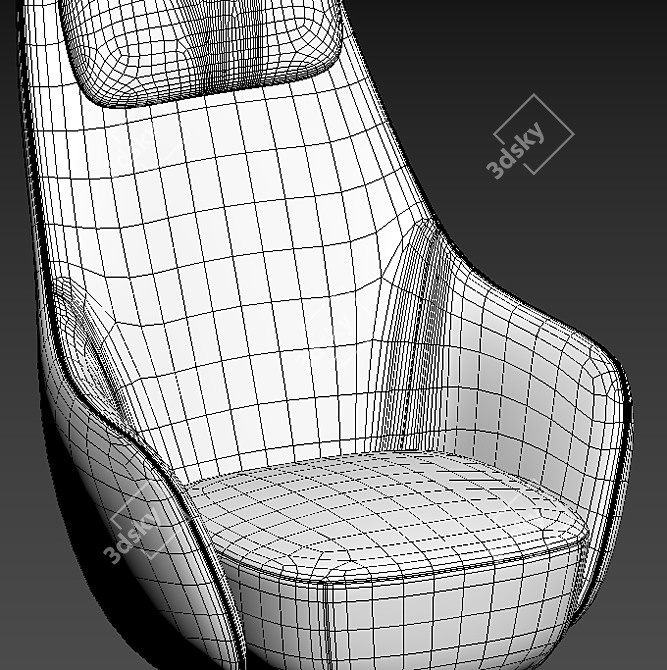 Harbor Laidback: The Ultimate Armchair 3D model image 4