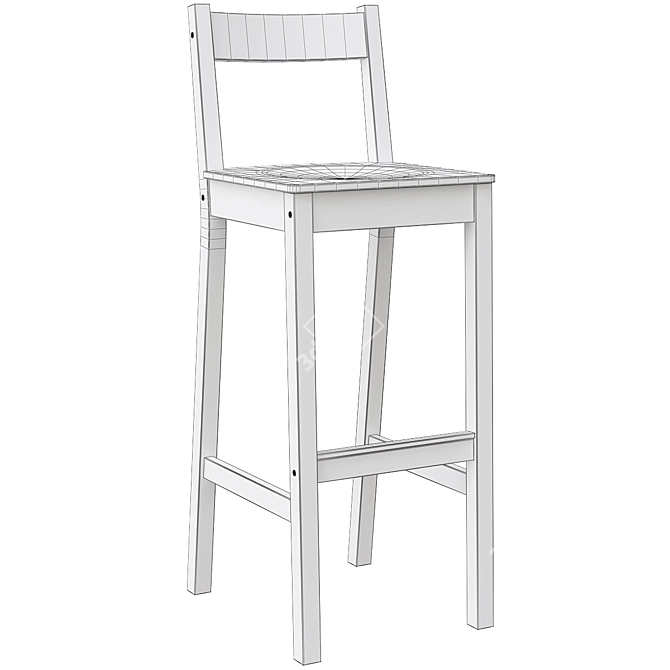 Nordviken Bar Chair: Elegant and Comfortable 3D model image 3