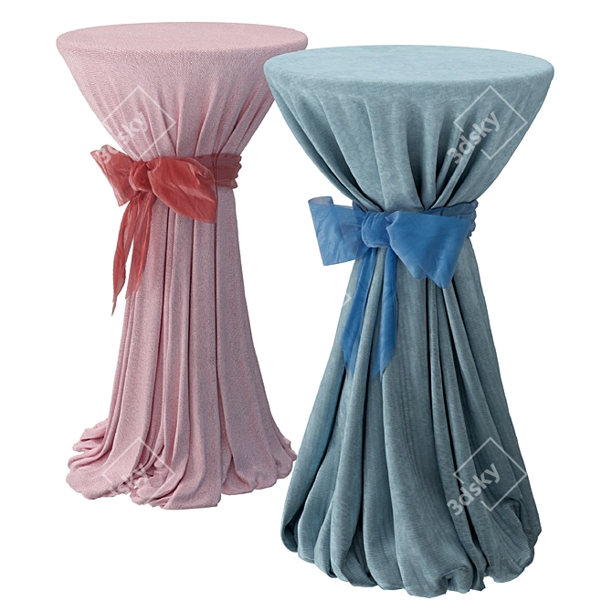 Elegant Bow Cocktail Table 3D model image 1