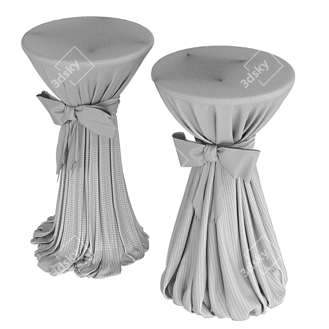 Elegant Bow Cocktail Table 3D model image 5