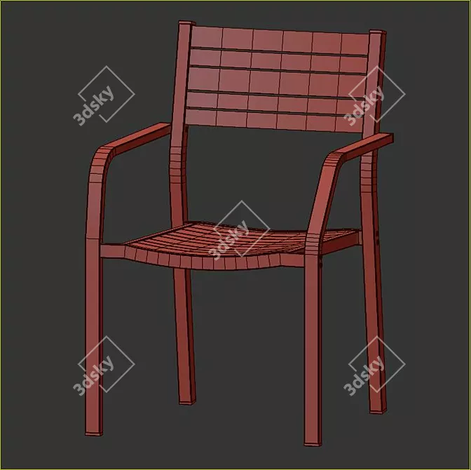 Modern Outdoor Table and Chairs Set 3D model image 6