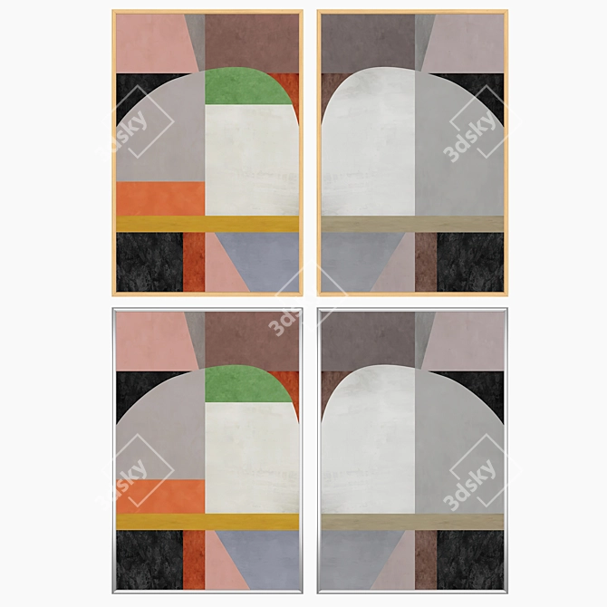 Gallery Collection: Set of 2 Wall Paintings 3D model image 3