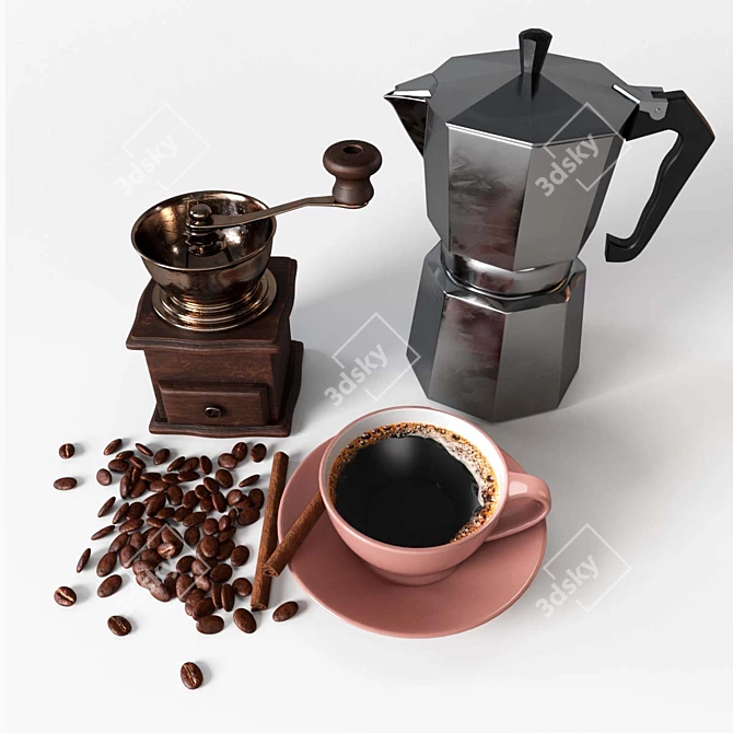 Essential Coffee Lover's Kit 3D model image 3