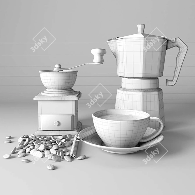 Essential Coffee Lover's Kit 3D model image 4