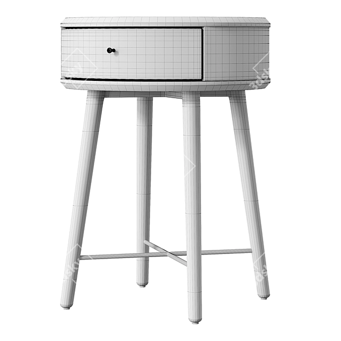 Paula Bedside Console - Sleek and Versatile 3D model image 2