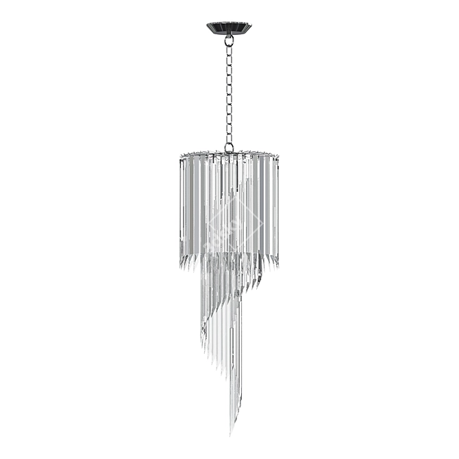 Elegant Glass Chandelier 3D model image 1