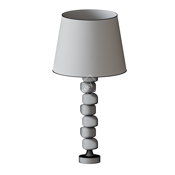 Elegant White Table Lamp 3D model image 2