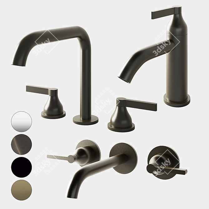 Modern Agape Memory Mix Faucets 3D model image 1