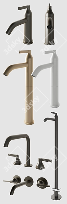 Modern Agape Memory Mix Faucets 3D model image 2