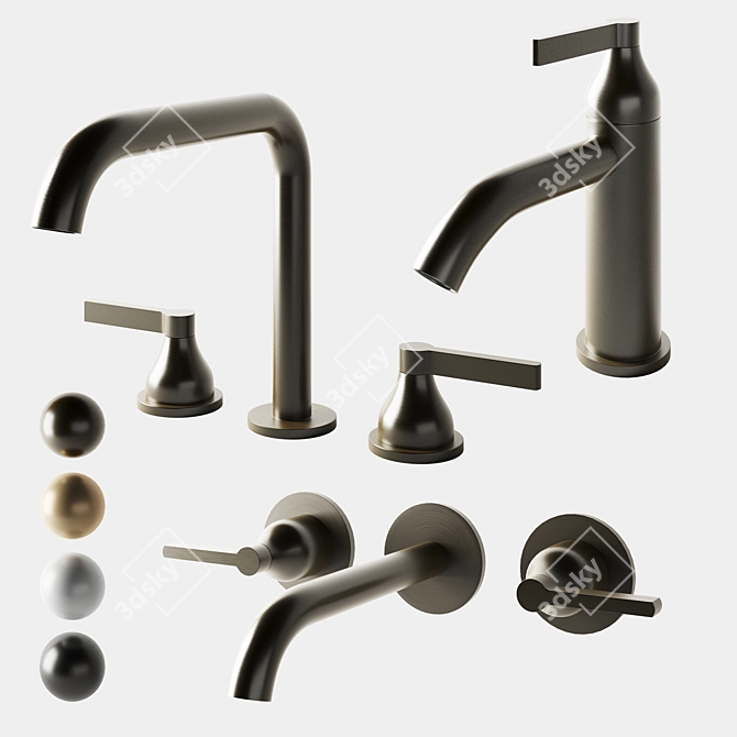 Modern Agape Memory Mix Faucets 3D model image 4