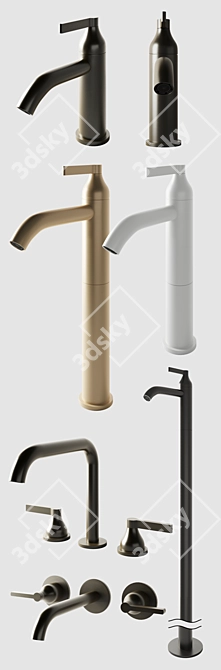 Modern Agape Memory Mix Faucets 3D model image 5