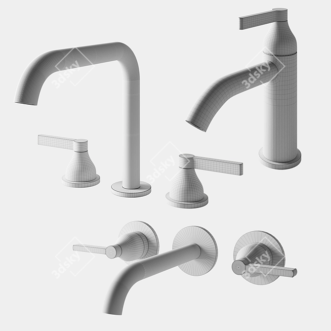 Modern Agape Memory Mix Faucets 3D model image 6