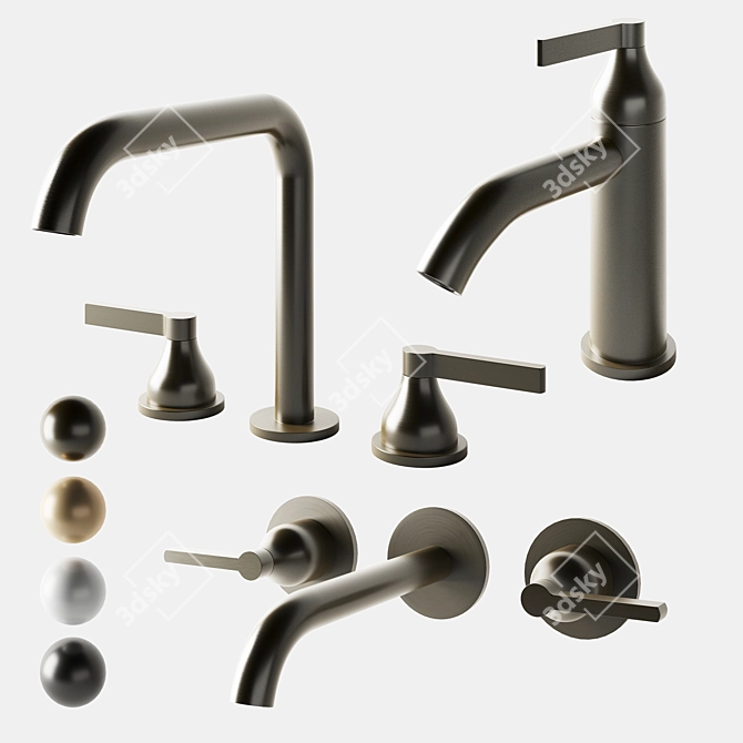 Modern Agape Memory Mix Faucets 3D model image 8