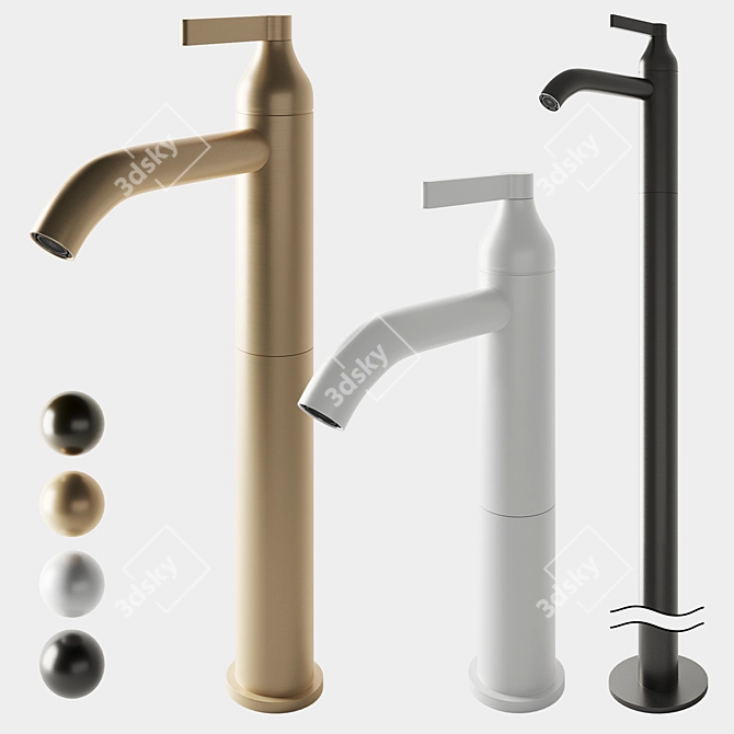 Modern Agape Memory Mix Faucets 3D model image 10