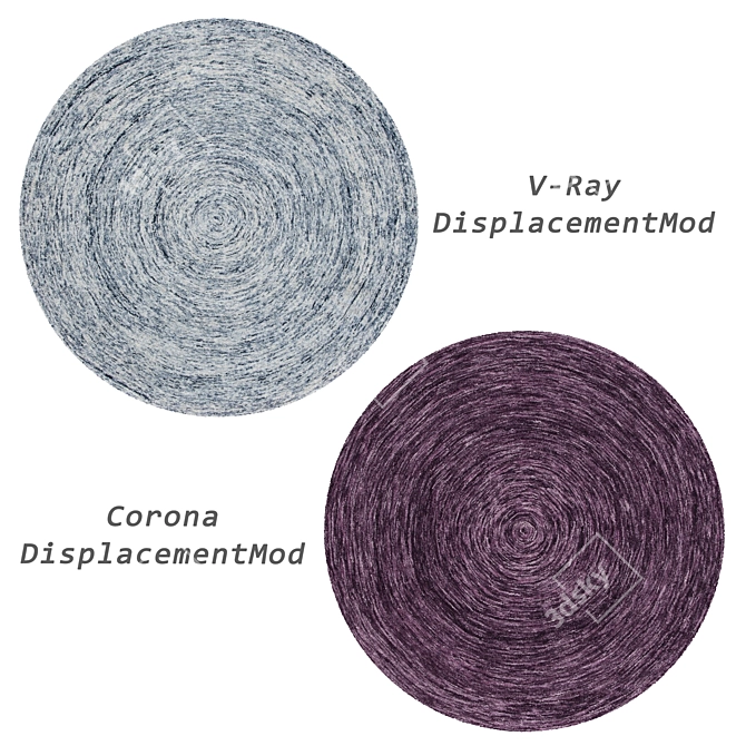 Round Rugs Set 6pcs | VRay & Corona 3D model image 6