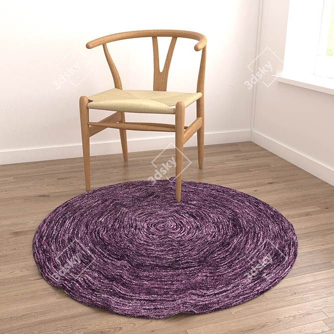 Round Rugs Set 6pcs | VRay & Corona 3D model image 2