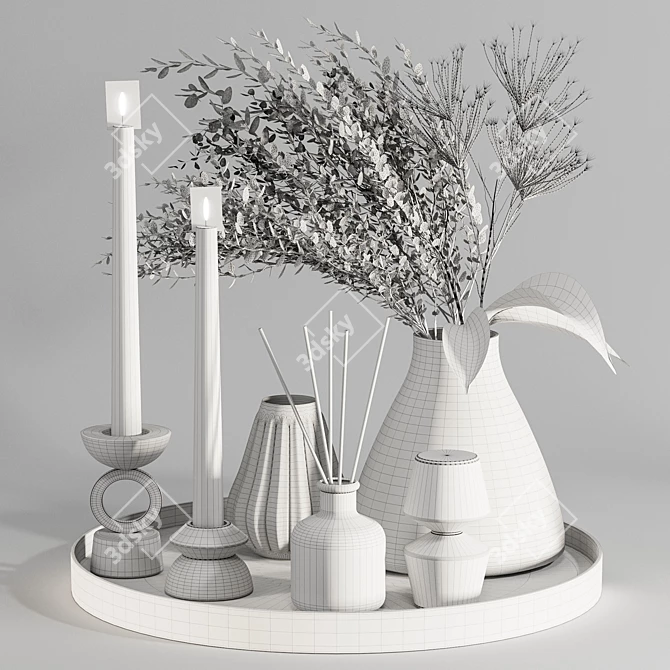 Elegant Decor Set: Perfect for High-Quality Renderings 3D model image 2