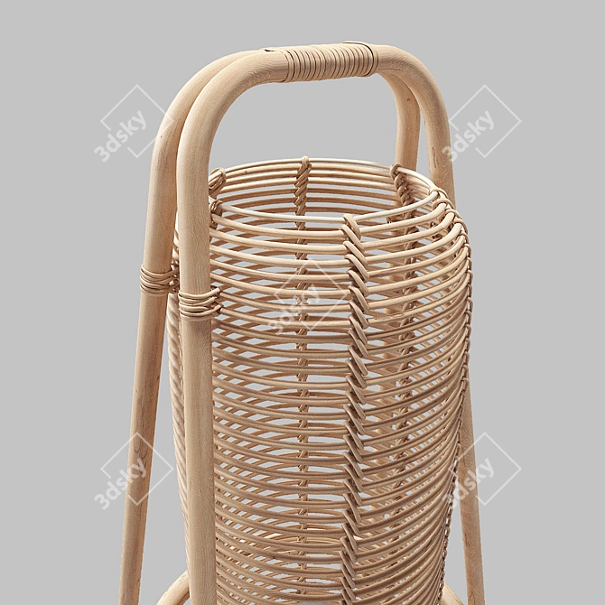 Nacelle Rattan Standing Lamp 3D model image 3