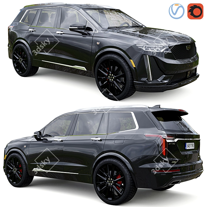 Luxury Cadillac XT6 - Detailed 3D Model 3D model image 1