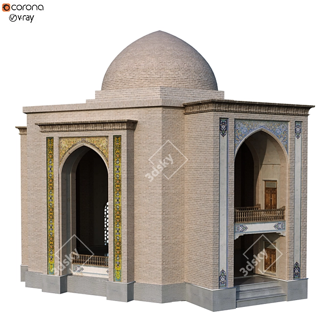 Arabic-Turkish Building Set 145 3D model image 1