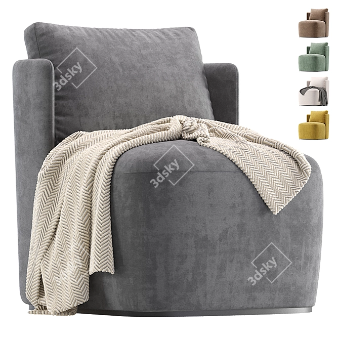 Madeira Armchair: Timeless Elegance in Cazarina 3D model image 1