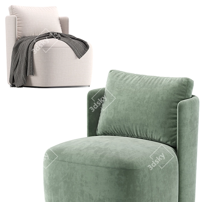 Madeira Armchair: Timeless Elegance in Cazarina 3D model image 4