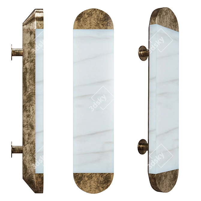 Mystic Alabaster Ghost Wall Light 3D model image 2