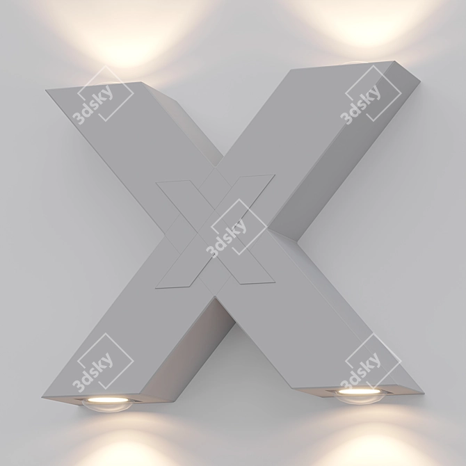 Durable Outdoor Wall Lamp 3D model image 2