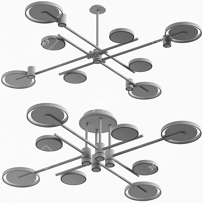 Sleek VILTA Pendant Light 3D model image 3