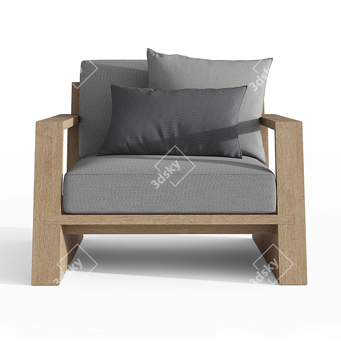 RH TROPEA Lounge Chair: Modern Comfort and Style 3D model image 2